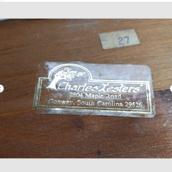 Charles Lester's Wood Wall Sconces Pair Vintage Mid Century Bronze Painted - Picture 6 of 9